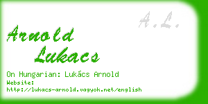 arnold lukacs business card